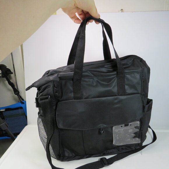 Diaper Bag Black New w/o Tags Water Resistant Hand & Shoulder Strap - Picture 1 of 12